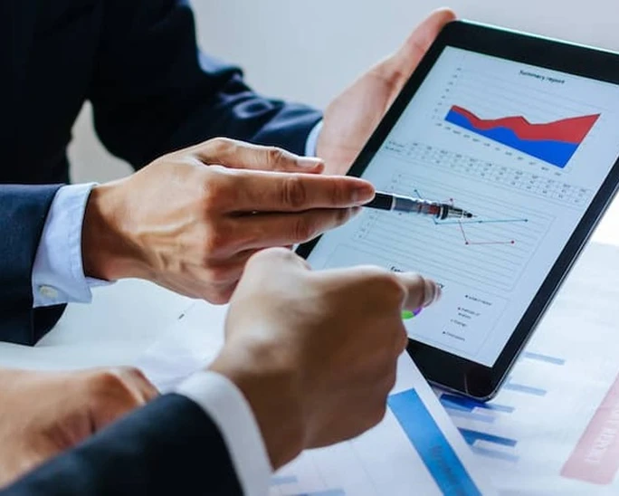 Consultant meeting with a client to discuss long-term growth planning and strategic development.